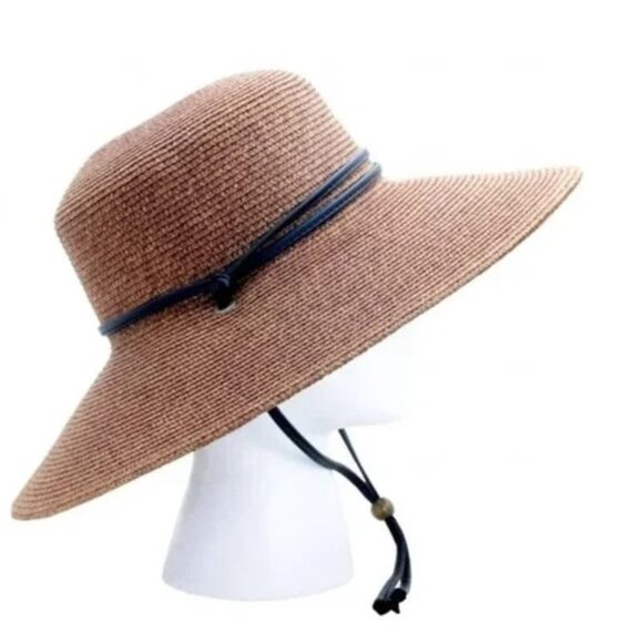 Sloggers Wide Brim Braided Sun Hat Set - Dark Brown - BNWOT - Picture 1 of 4